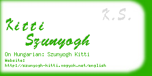 kitti szunyogh business card